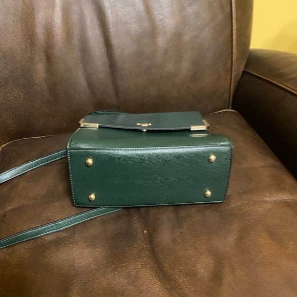 Dune London Forest Green Shoulder Bag with Gold Accents - Picture 4 of 11